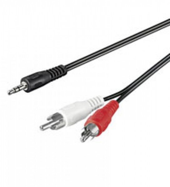 Câble audio-vidéo Prise stéréo 1,5 m, 3,5 mm> 2 x prise RCA