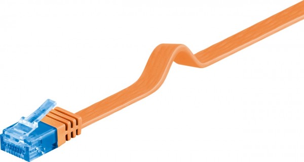 Câble patch plat Goobay CAT 6A, U/UTP, orange