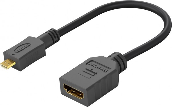Adaptateur Goobay Micro HDMI™ / HDMI™ - Micro-fiche HDMI™ (type D) > Prise HDMI™ (type A)