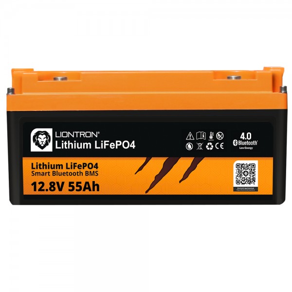Batterie LIONTRON LiFePO4 Smart BMS 12.8V, 55Ah - remplacement complet des batteries au plomb 12 volts