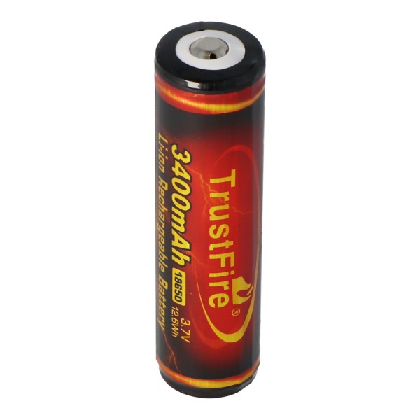 Trustfire 18650 3400mAh 3.6V - Batterie Li-ion protégée contre les circuits imprimés (Flame)
