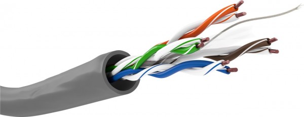Câble réseau Goobay CAT 6, U/UTP, gris - conducteur en cuivre (CU), AWG 23/1 (solide), gaine de câble sans halogène (LSZH)