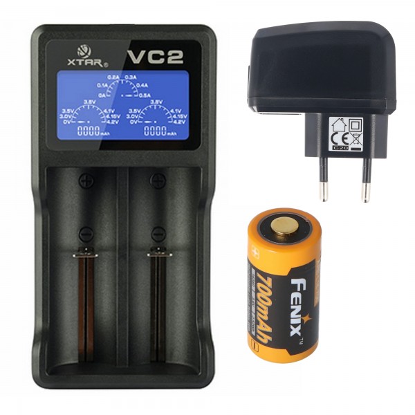 Batterie CR123A adaptée à la batterie Li-ion de la caméra thermique FLIR Breach PTQ136 avec chargeur