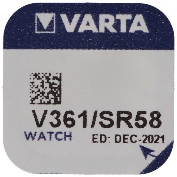 362, pile bouton Varta V362, SR58, SR721SW pour montres, etc.