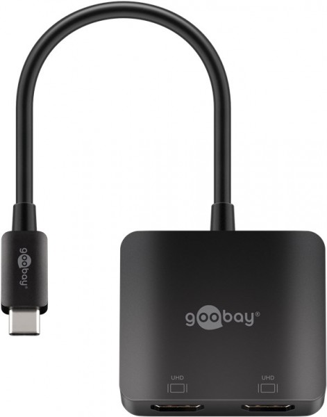 Adaptateur Goobay USB-C™ vers 2x HDMI™ - Fiche USB-C™ > Prise HDMI™ (type A)