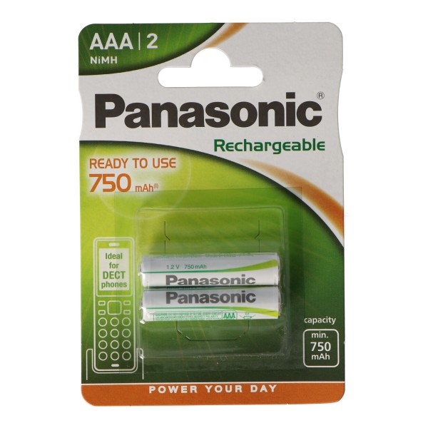 Panasonic Batterie Micro / AAA jusqu'à 1600 fois rechargeable 2 blister