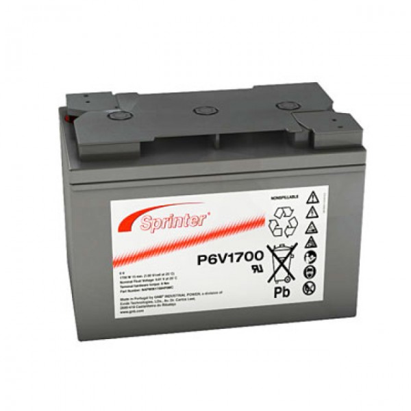 Batterie Exide Sprinter P6V1700 au plomb avec connexion à vis M8 6V, 122000mAh