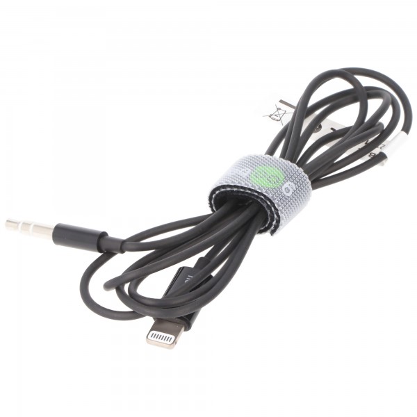 Câble de connexion audio Goobay Apple Lightning (3,5 mm) 1 m noir - pour connecter un iPhone/iPad à un appareil audio via une prise jack 3,5 mm