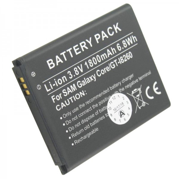 Batterie rechargeable Samsung Galaxy Core, Galaxy Core Plus, GT-I8260, réplique de AccuCell