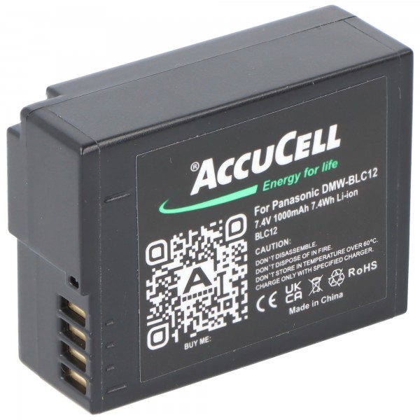 Batterie adaptée pour Panasonic DMW-BLC12, DMW-BLC12E, DMC-GH2