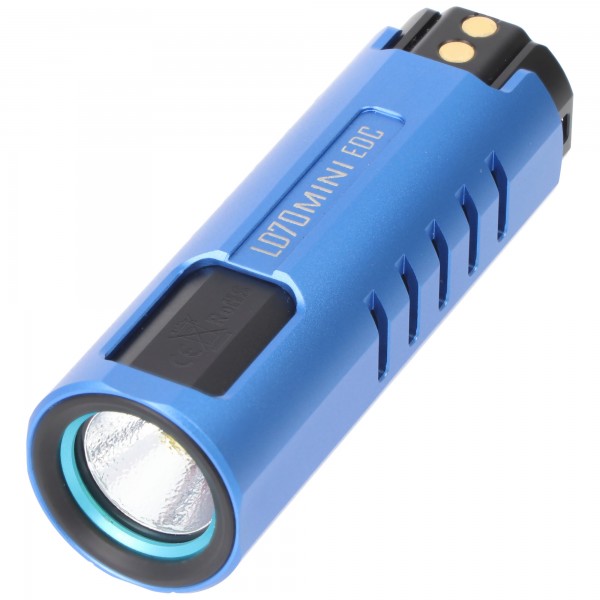 Lampe de poche LED Imalent LD70 Mini EDC bleue avec 4000 lumens, portée lumineuse maximale 203 mètres