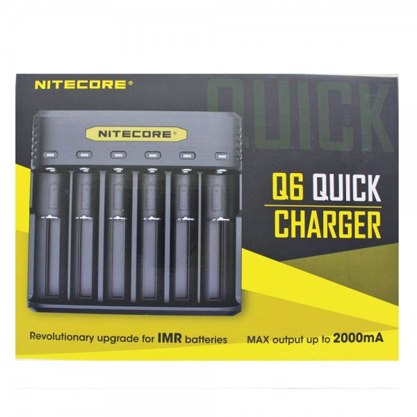 Chargeur rapide Nitecore Q6 pour 1-6 batteries Li-ion, IMR, courant de charge max.2,1A