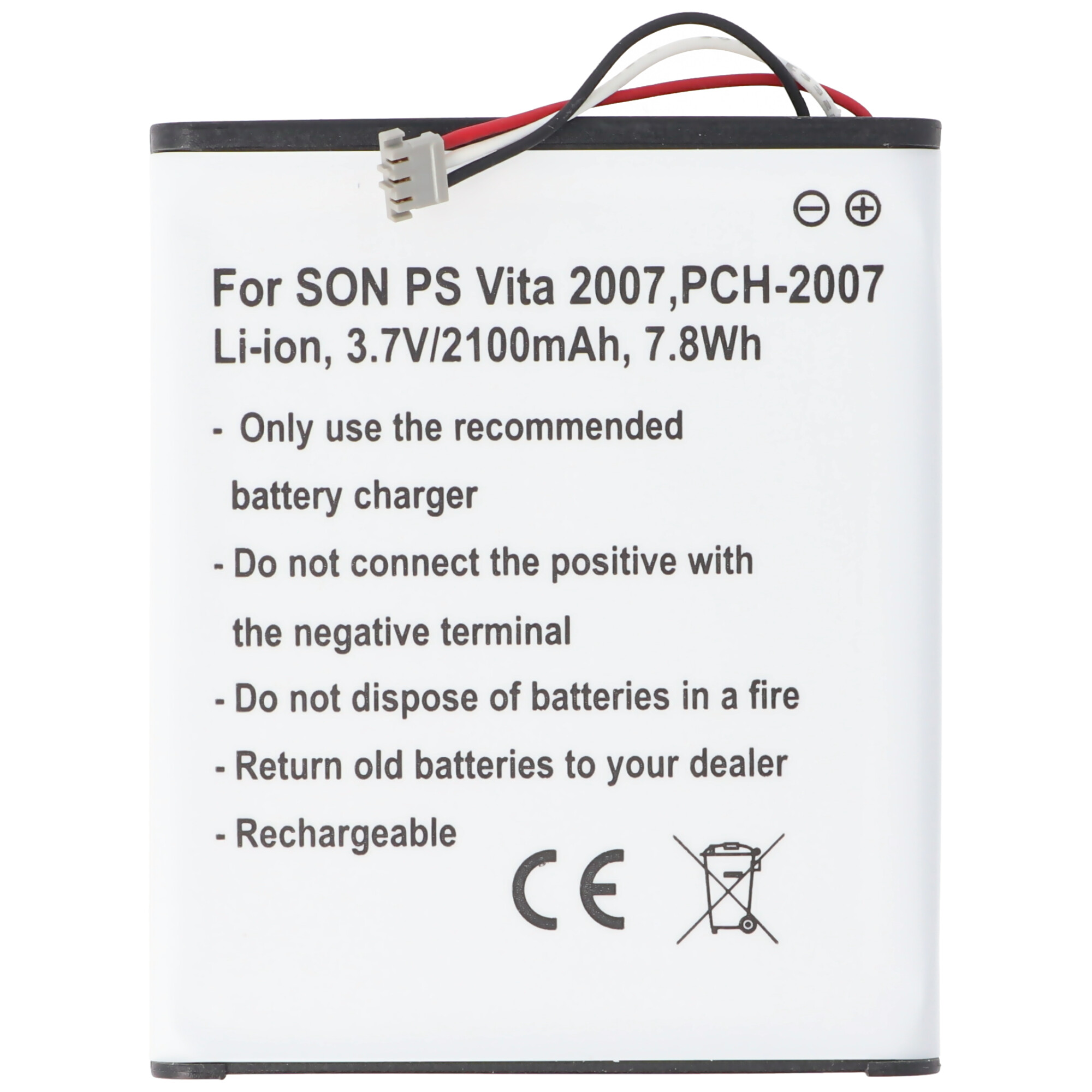 Batterie pour Sony PS Vita 2007, PCH-2007, Li-ion, 3.7V, 2100mAh, 7.8Wh, Batteries pour consoles de jeux, Batteries