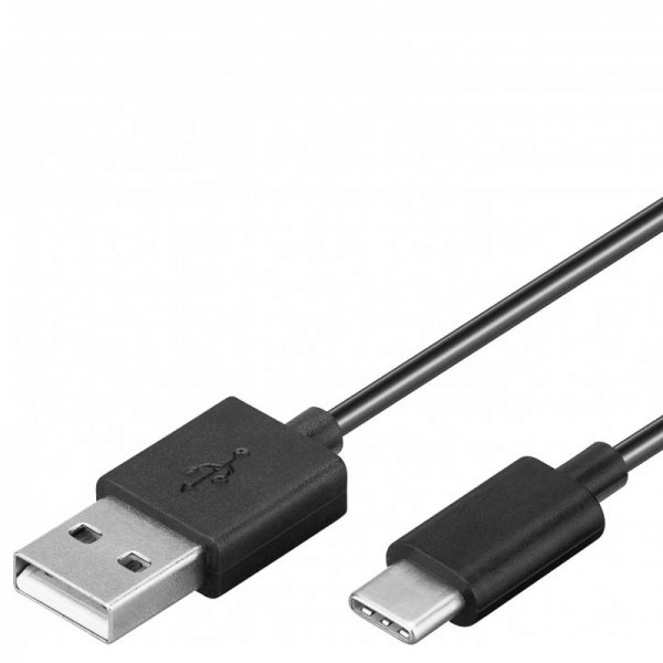 Câble de charge et de synchronisation USB-C pour tous les appareils avec connexion USB-C, 2 mètres, noir