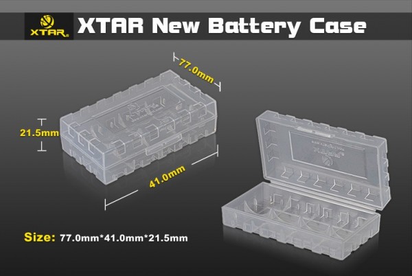 Xtar Box NOUVEAU pour 2x 18650, 4x18350, 4x 16340 avec logo Xtar