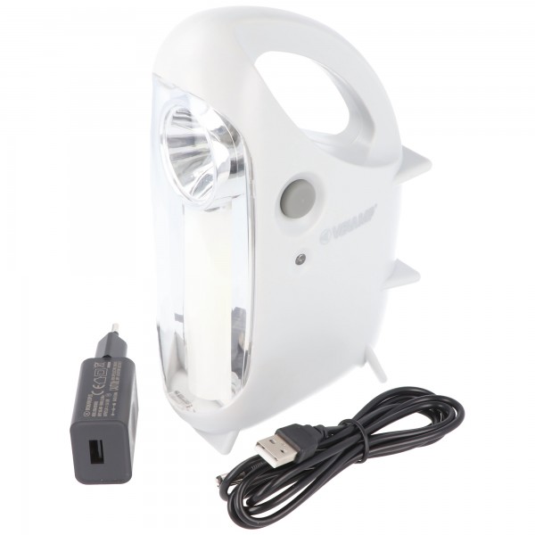 IR170EVO Lampe LED Anti Black Out, Lampe de Secours Portable Rechargeable avec Chargeur Externe, 170 Lumens, avec Fonction Blackout