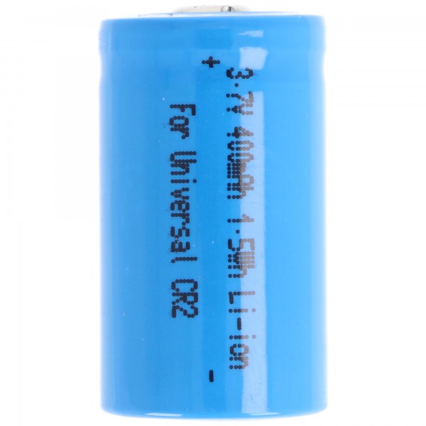 Batterie de 3,7 volts Batterie Li-ion CR2 avec 3,7 volts, tension de fin de charge 4,2 V max.400 mAh CR15H270 tension de note