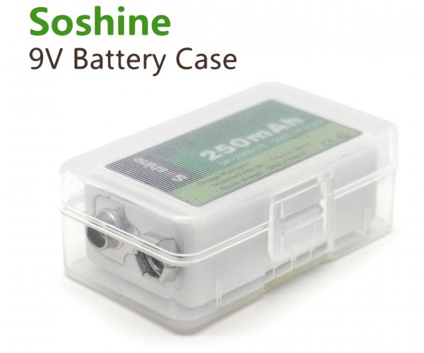 Boîte de rangement Soshine pour bloc 9V 6LR61 / AM-6 (6F22), Batteries6LR61 / AM-6 (6F22)