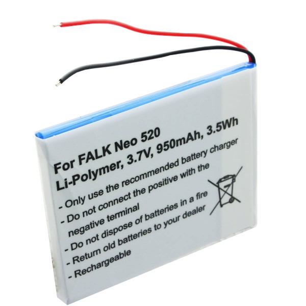 Batterie compatible avec Falk Neo 520, Neo 520LMU SR404255