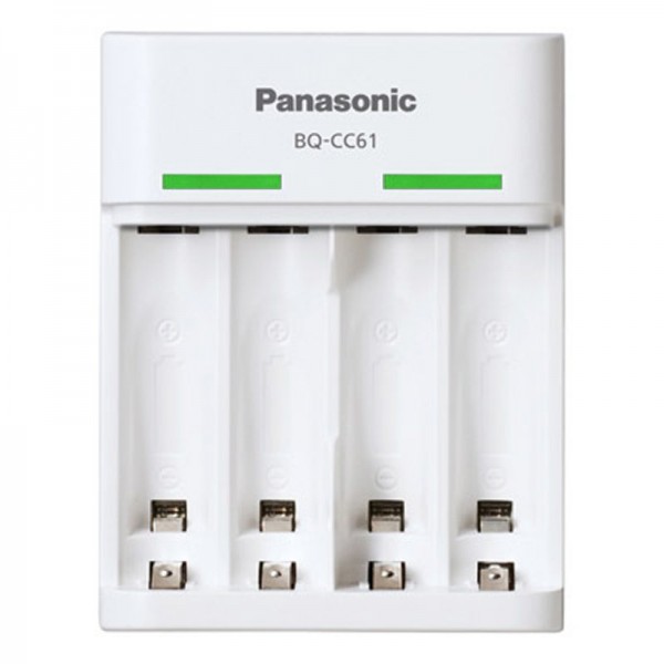 Chargeur USB ENELOOP BQ-CC61 blanc pour 2 ou 4 piles Mignon, AA ou Micro, AAA