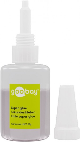 Goobay superglue 20 g - convient à de nombreuses surfaces