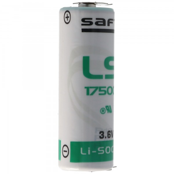 Batterie au lithium SAFT LS17500, taille A, avec contacts d'impression simples