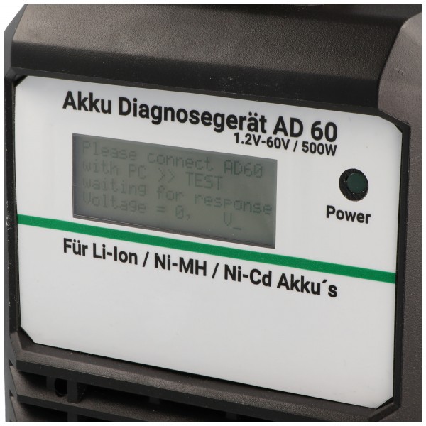 Analyseur de batterie AD60 pour batteries jusqu'à 60,0 volts 450w jusqu'à max. 500 W