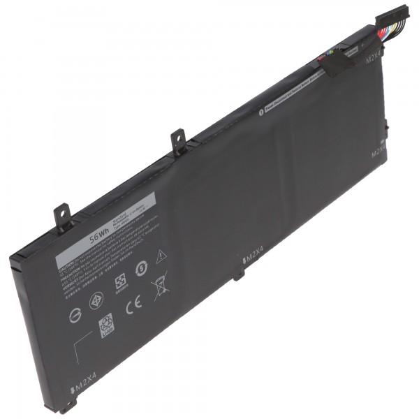 Batterie adaptée pour Dell XPS 15 (9560), Li-ion, 11.4V, 4910mAh, 56Wh