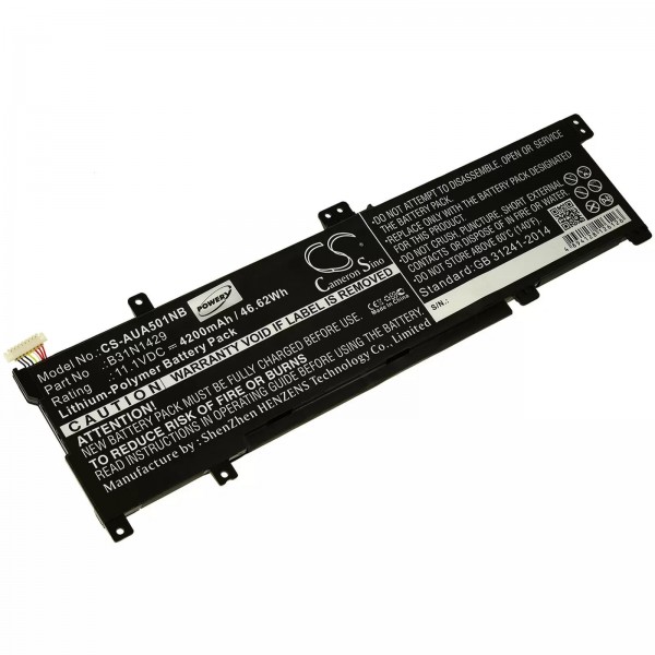 Batterie pour ordinateur portable Asus Vivobook A501L / Type B31N1429 - 11.1V - 4200 mAh