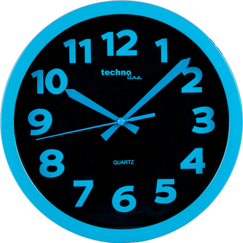 WT 7420 bleu - horloge murale à quartz