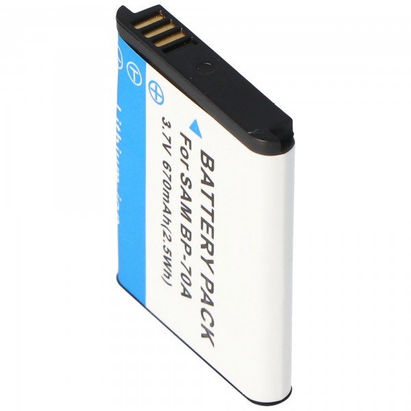 AccuCell batterie adaptée pour Samsung BP-70A, BP70A, AQ100, ES65