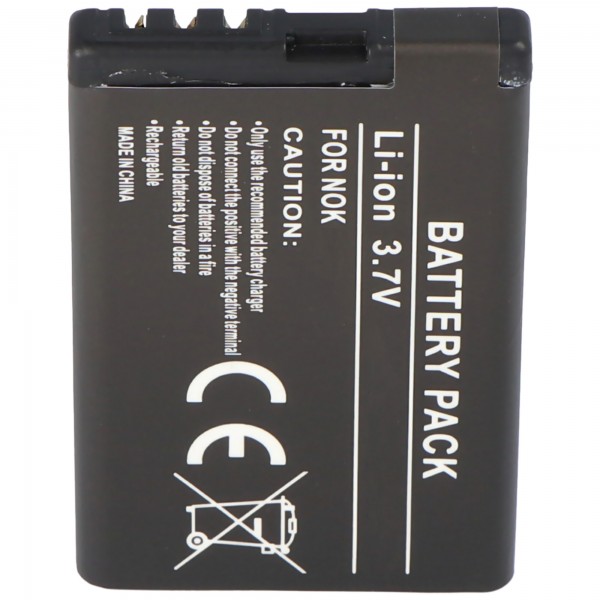 AccuCell batterie adaptée pour Nokia 5220 XpressMusic batterie 6303 classic BL-5CT