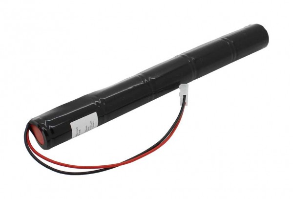 Batterie d'éclairage de secours NiCd 6.0V 2500mAh L1x5 Baby C avec câble de 200mm et prise adaptée pour Beghelli 415.111.000