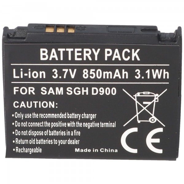 Batterie pour Samsung SGH-D900, -E780, -E788, AB50344CECSTD