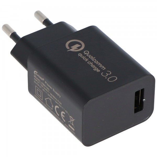 Charge ultra rapide, alimentation USB QC3.0 5V 3A, 9V 2A et 12V 1.5A DBS15Q Charge rapide 18W