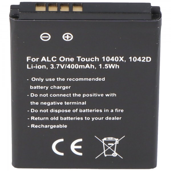 Batterie compatible pour Alcatel CAB0400000C1 Batterie One Touch 1040X, One Touch 1042D, OT 1040X, OT 1042D