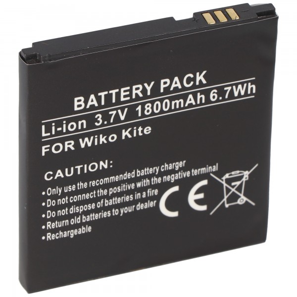 Batterie compatible avec la batterie Wiko KITE KITEB1409043730 1800mAh