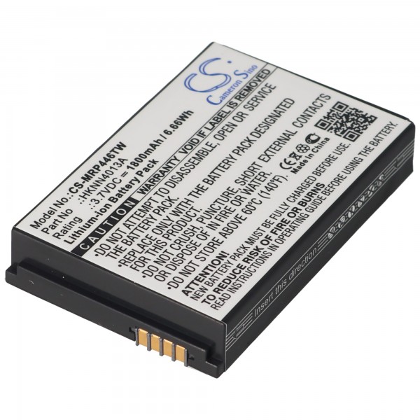 Batterie adaptéee pour radio Motorola CLP1010, CLP1060, SL7550, remplace BT90, HKLN4440B, HKNN4013A, SNN5826A, 3.7V 1800mAh