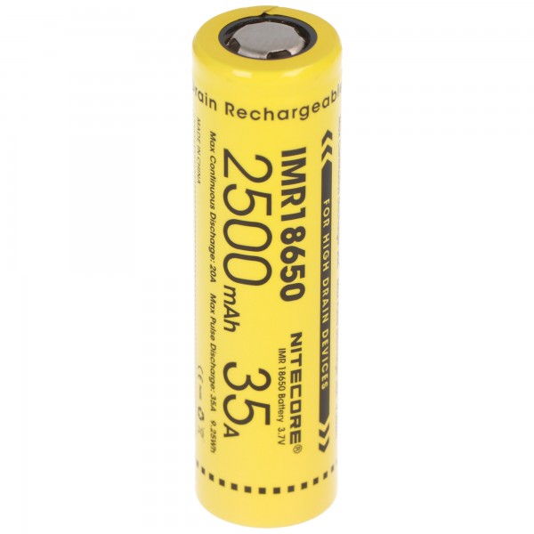Batterie Li-Ion Nitecore 18650IMR - 2500mAh / 35A
