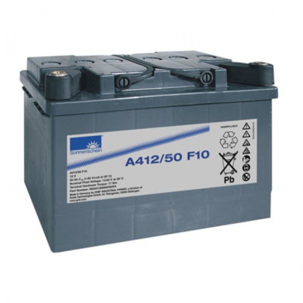 Batterie au plomb Exide Sonnenschein Dryfit A412 / 50F10 avec borne à vis M10 12V, 50000mAh