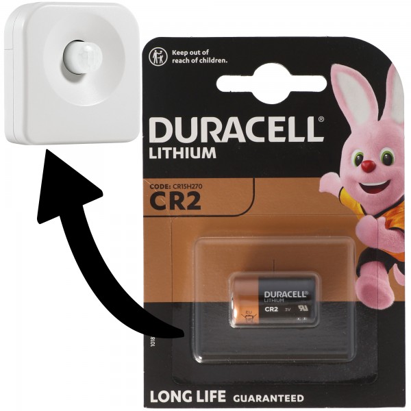 Batterie adaptée au détecteur de mouvement Osram Lightify Motion Sensor 1x pile au lithium Duracell CR2