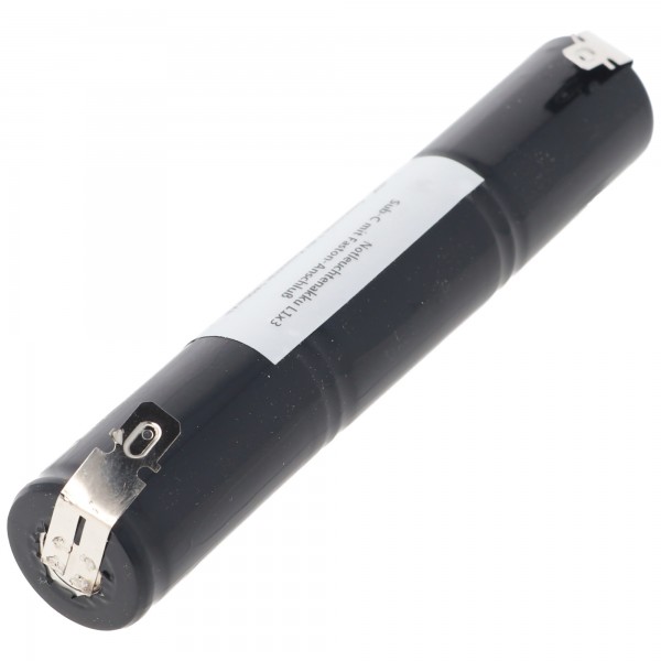 Batterie lumière de secours NiCd 3.6V 1800mAh L1x3 Sub-C avec connecteur Faston adapté à la batterie 3.6V