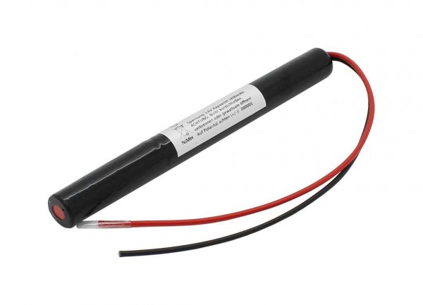 Batterie éclairage de secours NiMH 3.6V 1800mAh L1x3 Mignon AA avec câble 200mm