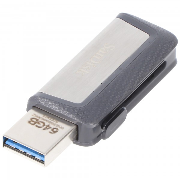 Sandisk USB 3.1 OTG Stick 64 Go, Ultra Dual Drive Type-AC, (R) 150 Mo/s, Memory Zone, blister de vente au détail