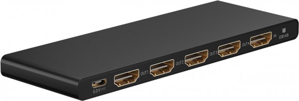 Répartiteur Goobay HDMI™ 1 à 4 (4K @ 60 Hz) - divise le signal d'entrée 1x HDMI™ en 4x sorties HDMI™