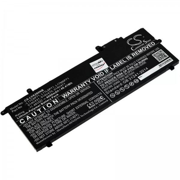 Batterie pour ordinateur portable Lenovo ThinkPad X280, type 01AV470 et autres - 11,46V - 4050 mAh