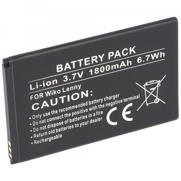 Wiko Lenny Battery Li-ion comme batterie de remplacement de AccuCell avec 1800mAh, B1510013109