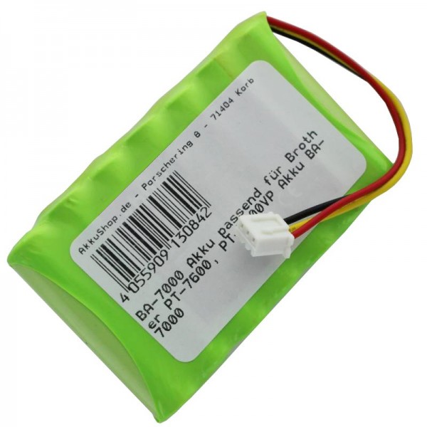 Batterie compatible avec Brother PT-7600, PT-7600VP Batterie BA-7000