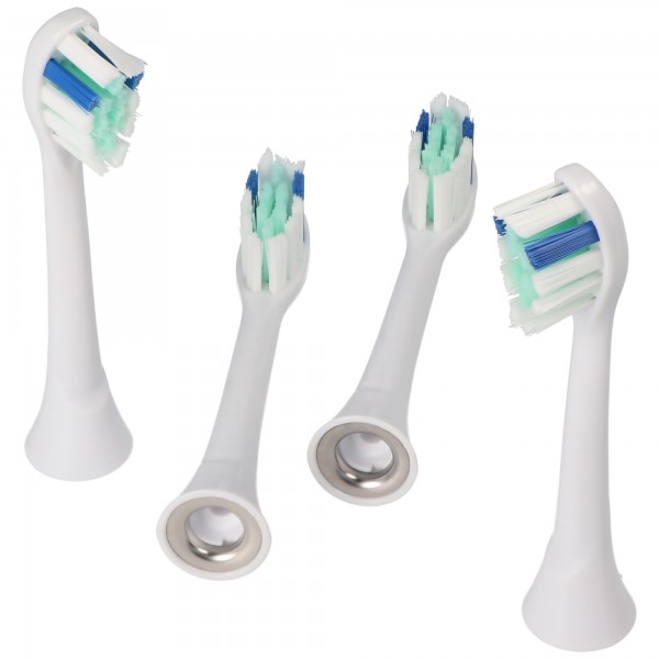 Pack de 4 têtes de brosse à dents de rechange Deep Cleaning Brush pour brosses à dents électriques de Philips, adaptées par exemple à la série Philips HX3 HX6 HX8 HX9