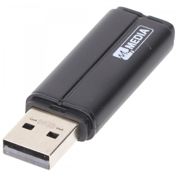 Mymedia Clé USB 2.0 64 Go, blister noir